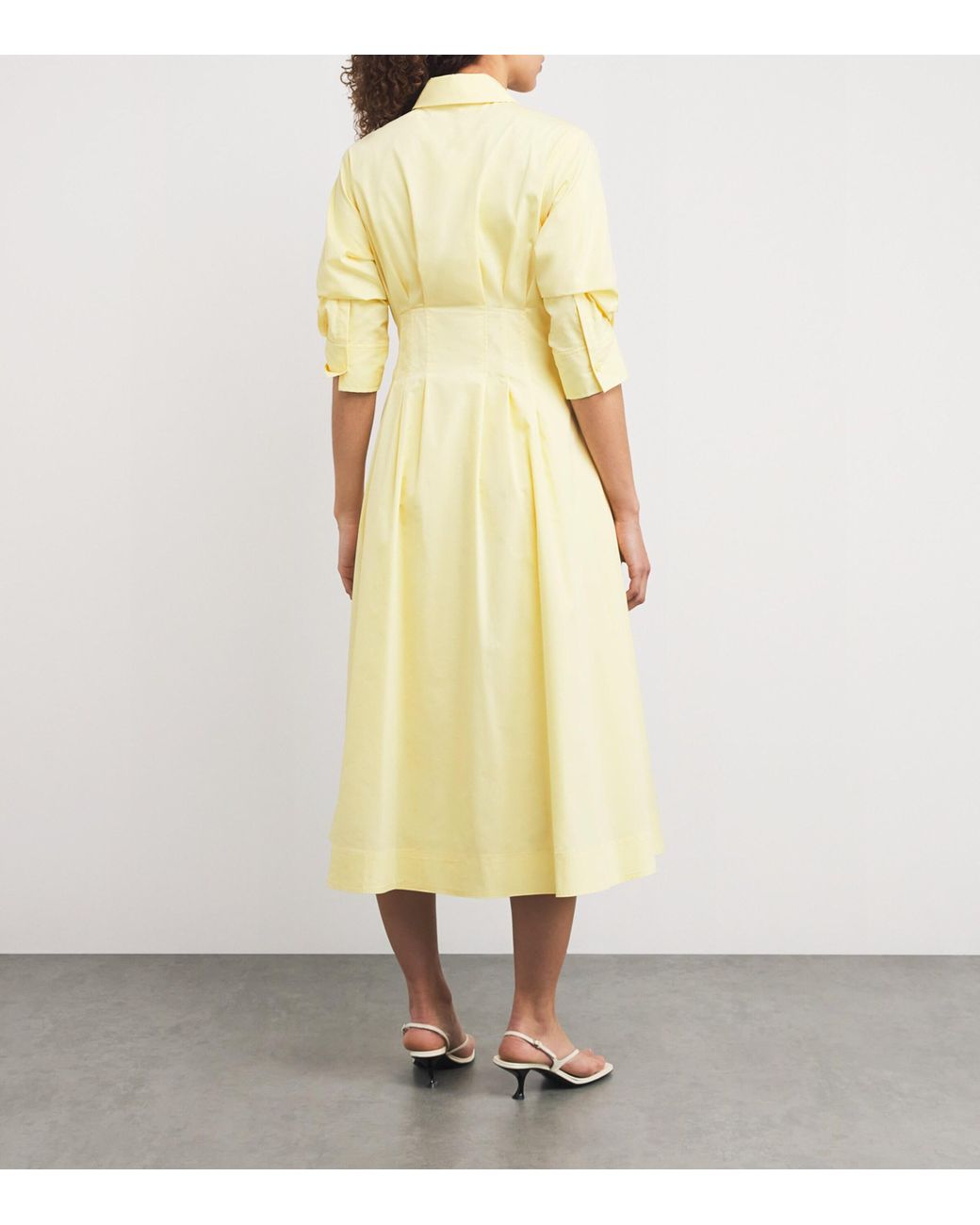 white christmas dresses Jazz Pintuck Midi Dress (Sand) main image 1