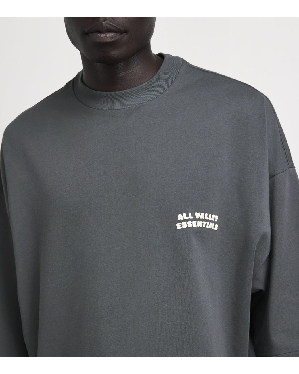 Fear Of God Gray Cotton Boxy Merch T-Shirt for men