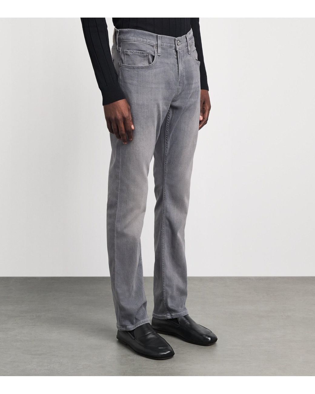 PAIGE Gray Federal Slim-Straight Jeans for men