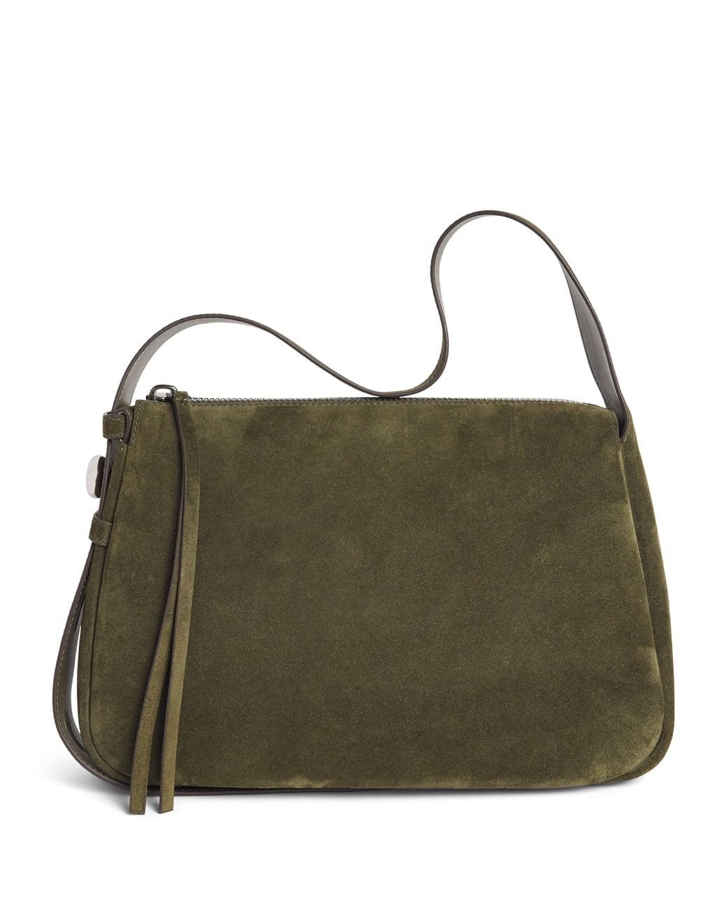 Tory Burch Green Suede Romy Shoulder Bag