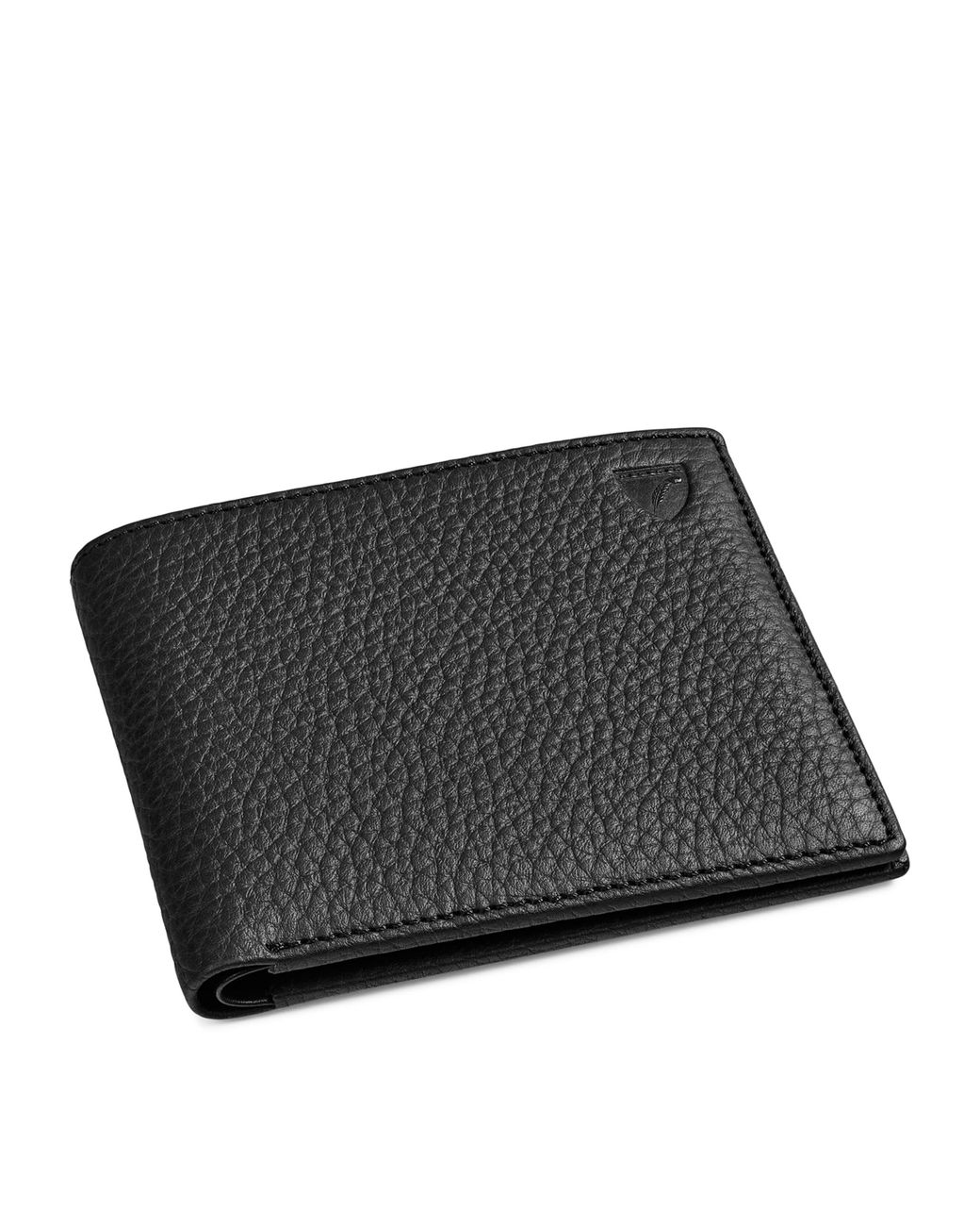 Aspinal Black Classic Billfold Leather Wallet for men