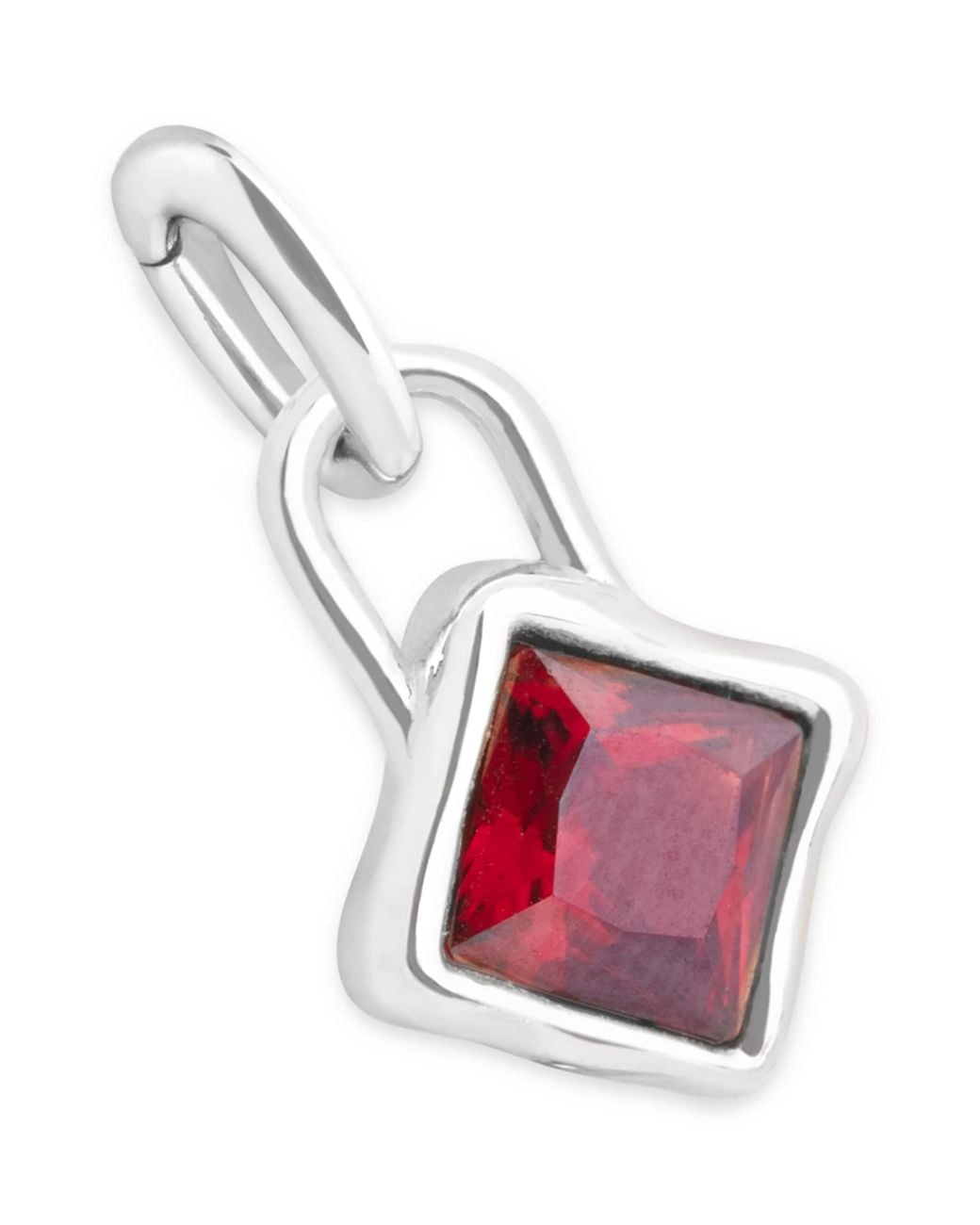 Astrid & Miyu White Rhodium-Plated January Birthstone Charm