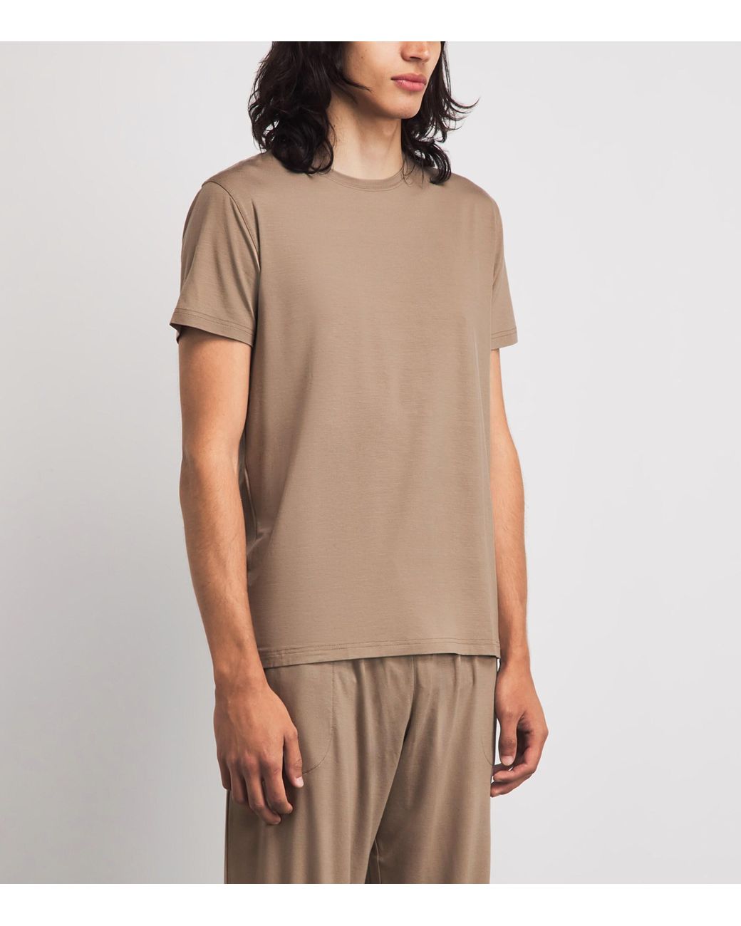 Derek Rose Brown Basel Lounge T-Shirt for men
