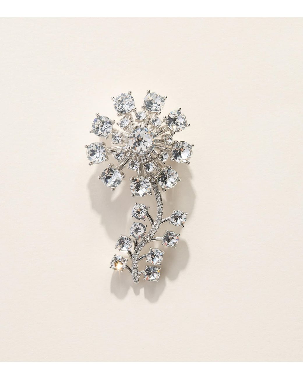 Self-Portrait Natural Crystal Flower Brooch