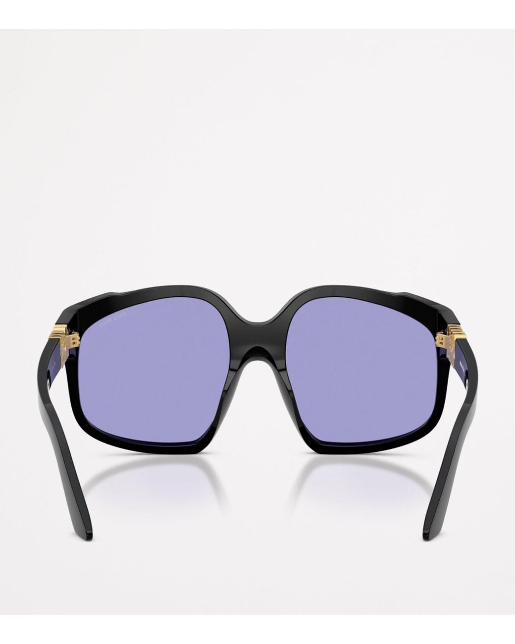 Miu Miu Brown Acetate Oversized Sunglasses