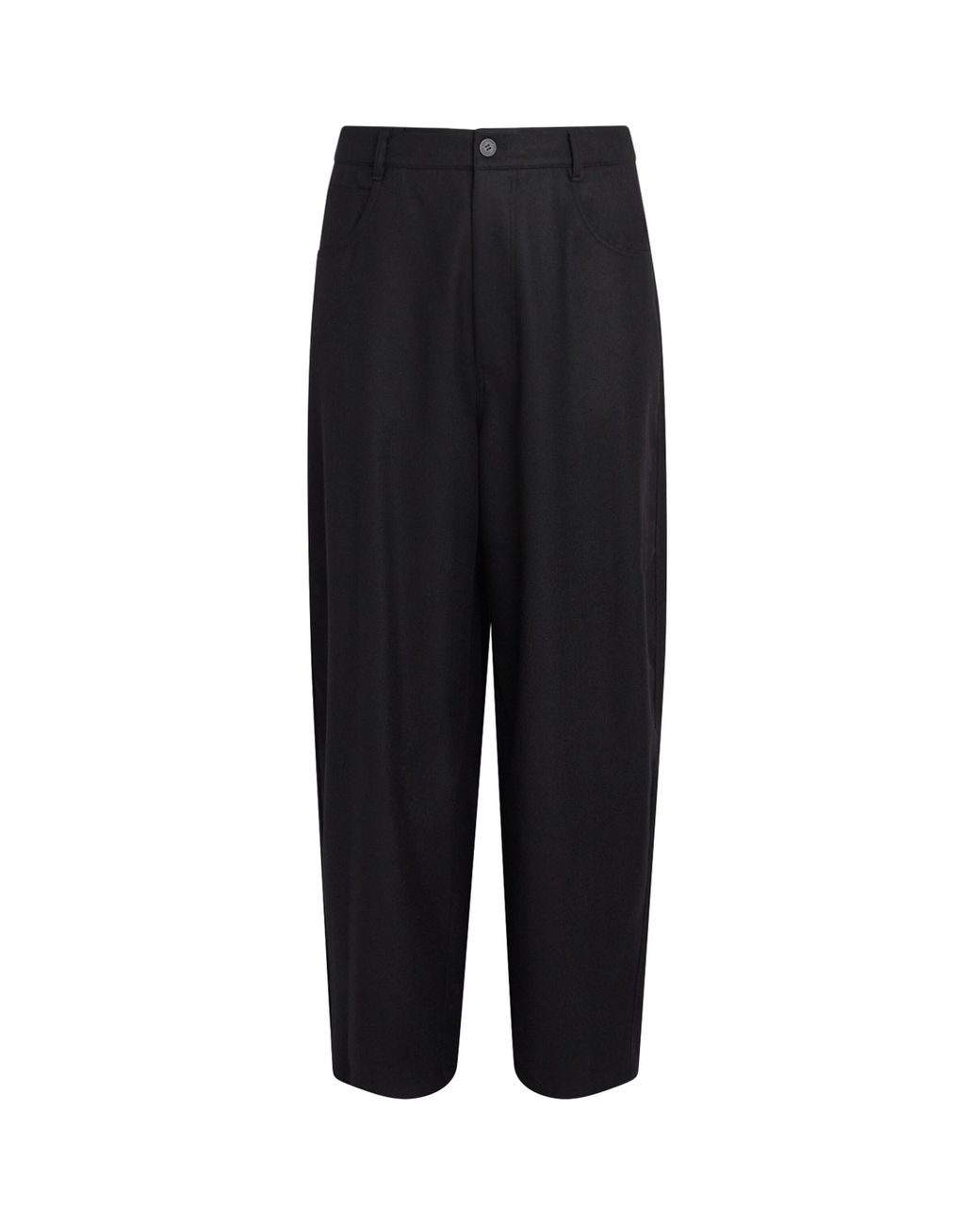 LE17SEPTEMBRE Black Wool Barrel-Leg Trousers for men