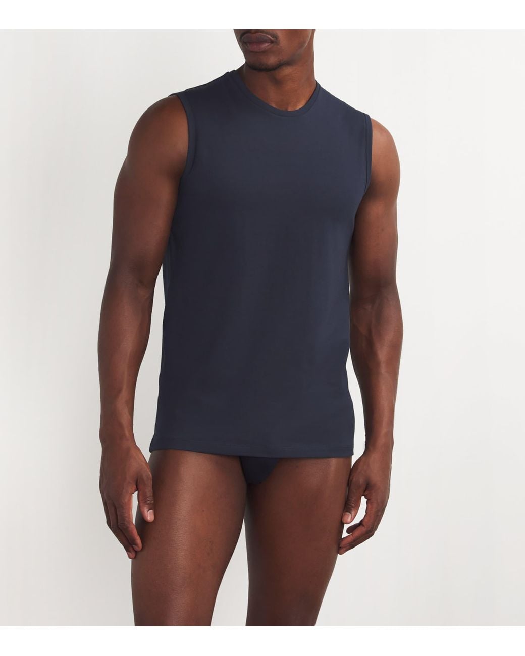 Falke Blue Cotton-Blend Daily Comfort Muscle Shirt for men