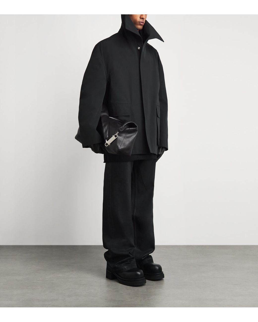 Rick Owens Black Dracucollar Jacket for men