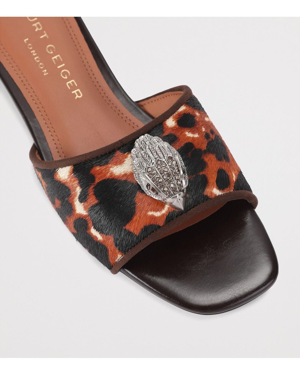 Kurt Geiger Brown Leather Kensington Sandals