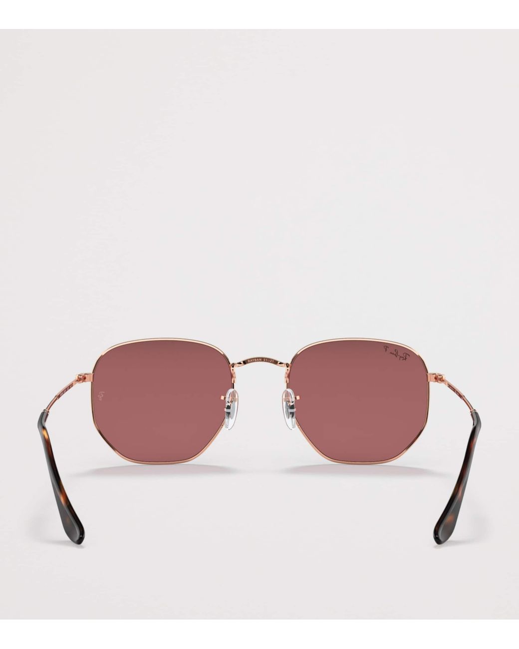 Ray-Ban Pink Rb3548N Hexagonal Flat Lenses Irregular Sunglasses