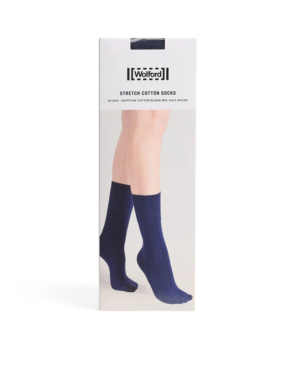 Wolford White Stretch-Cotton Mid-Calf Socks