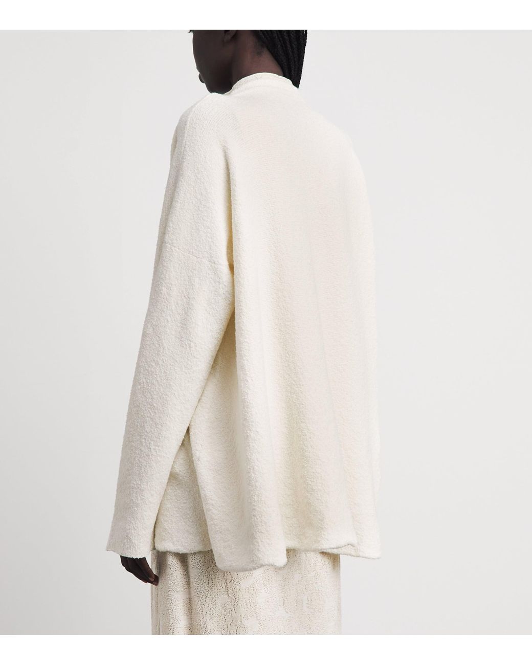 Lauren Manoogian White Pima Cotton-Blend Uzbek Cardigan