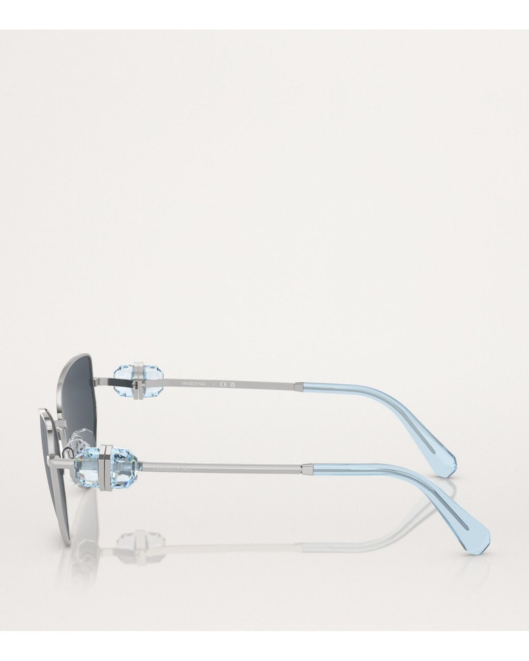 Swarovski Blue Metal Sk7003 Sunglasses