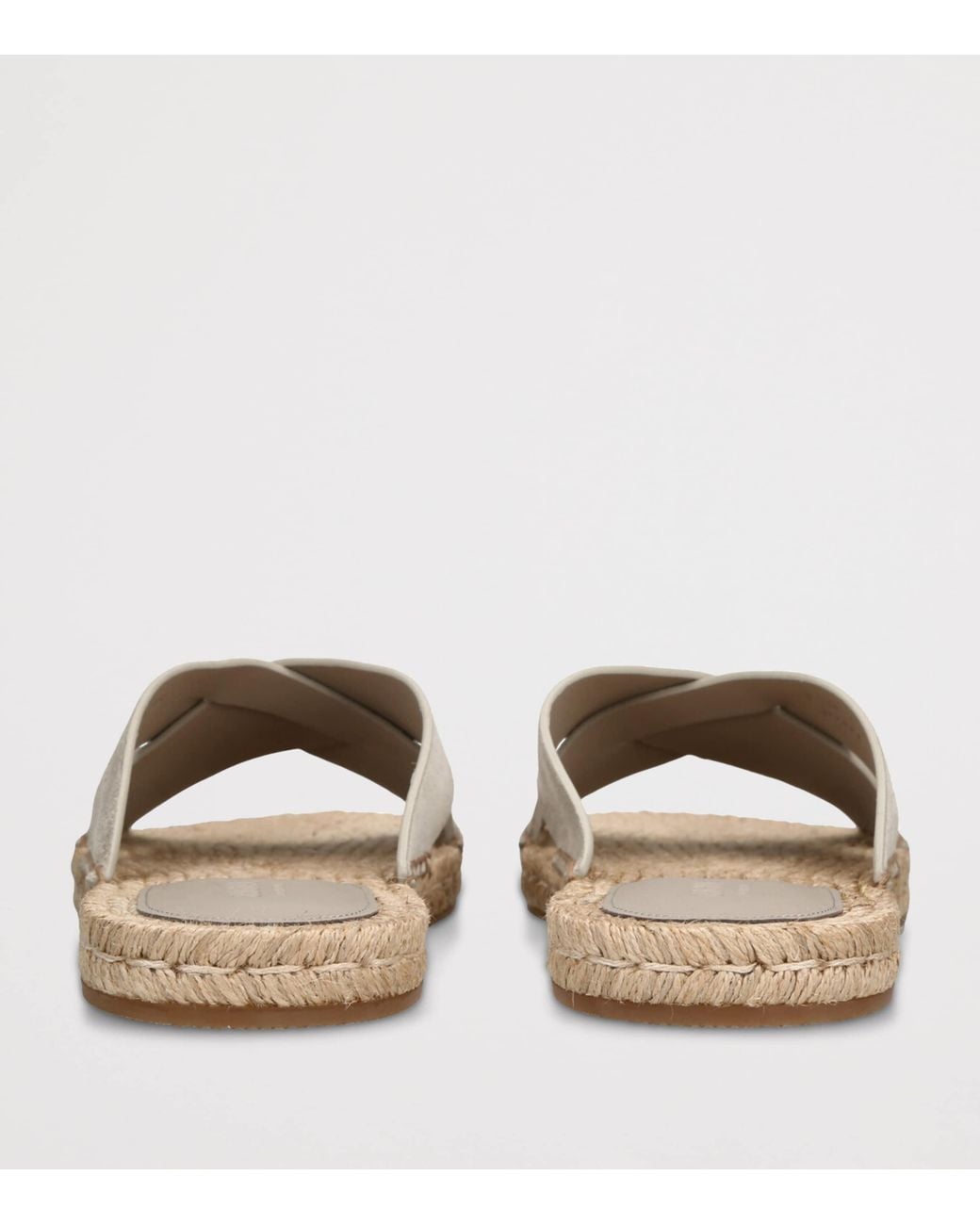 Zegna White Suede Espadrille Sandals for men