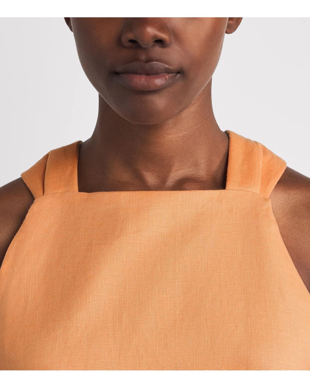 Sir Orange Linen Thora Mini Dress