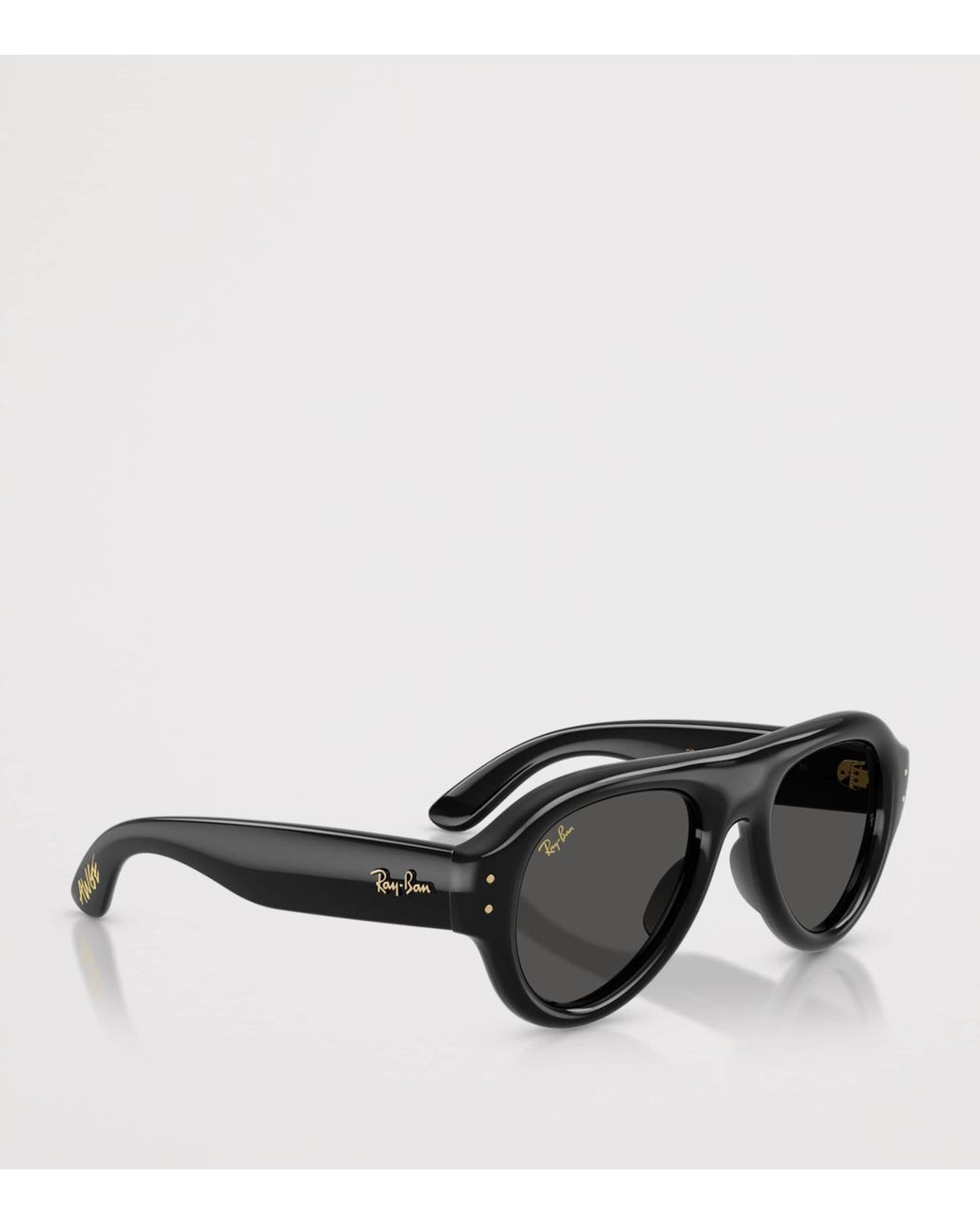 Ray-Ban Black Aviator Puffer Sunglasses