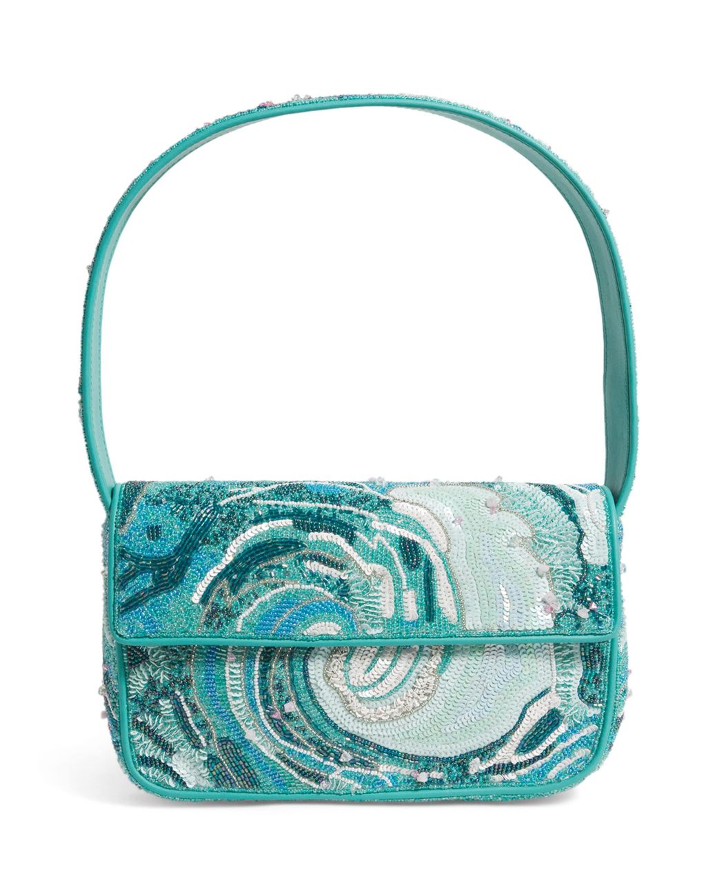 STAUD Beaded Tidal Wave Tommy Shoulder Bag in Blue | Lyst STAUD Beaded Tidal Wave Tommy Shoulder Bag in Blue | Lyst