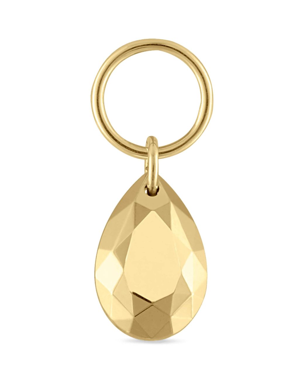 Maria Tash Metallic Faceted Pear Charm