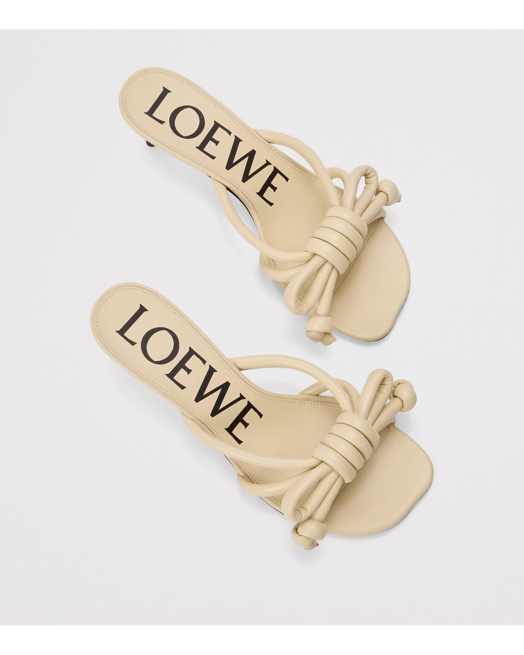 Loewe Natural Lambskin Flamenco Knot Mules 45