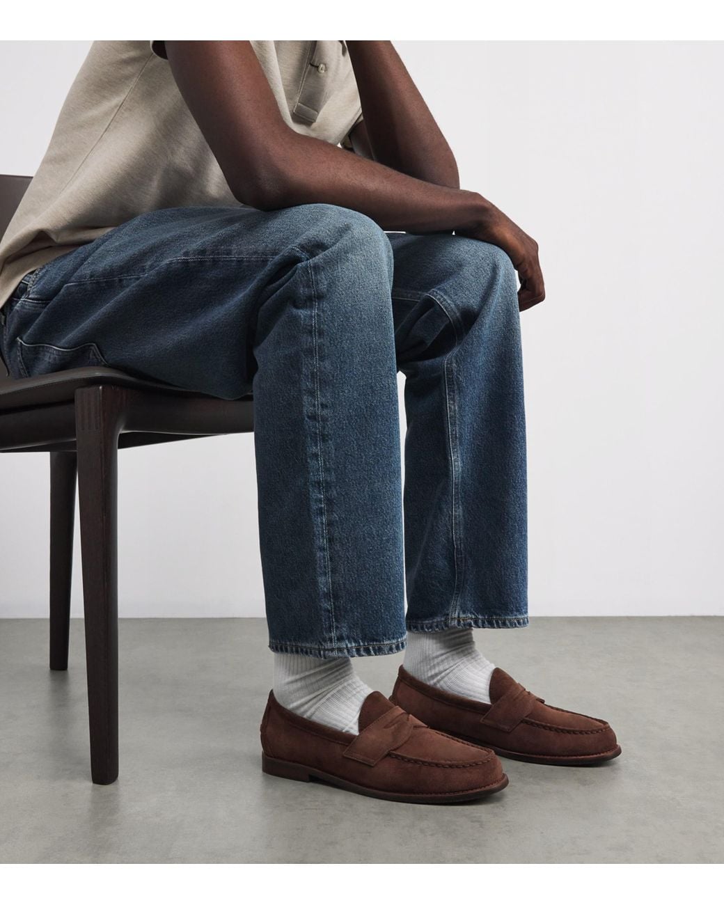 Polo Ralph Lauren Suede Alston Penny Loafers in Brown for  display picture 3