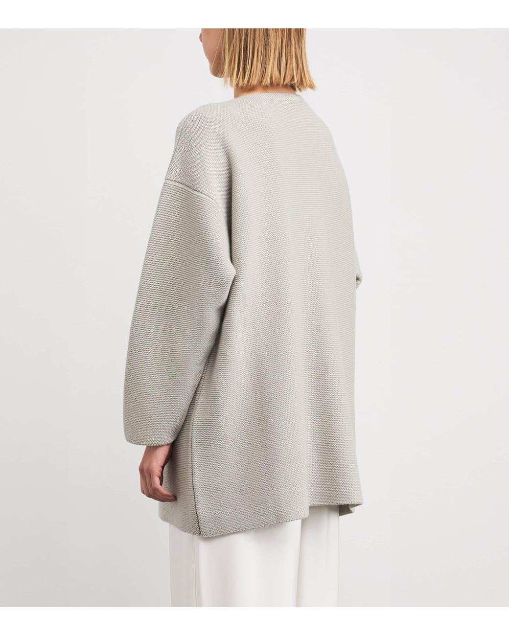 Eskandar Gray Cashmere Open Cardigan