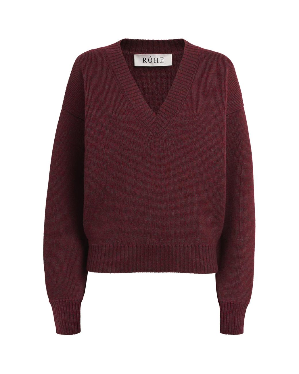 Rohe Red Wool V-Neck Sweater