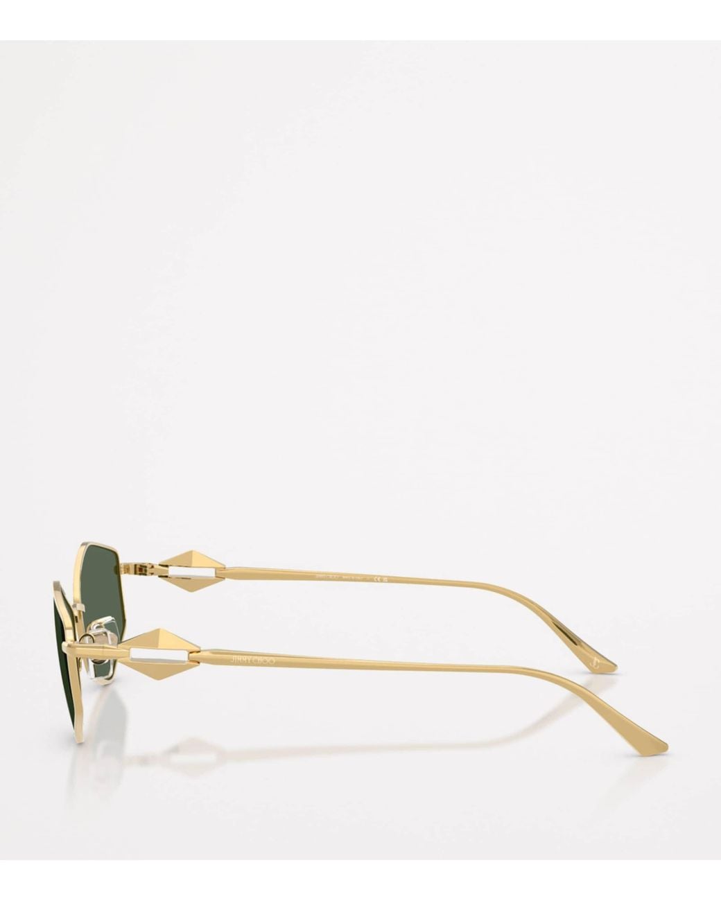Jimmy Choo Green Wire Hexagonal Zoey Sunglasses