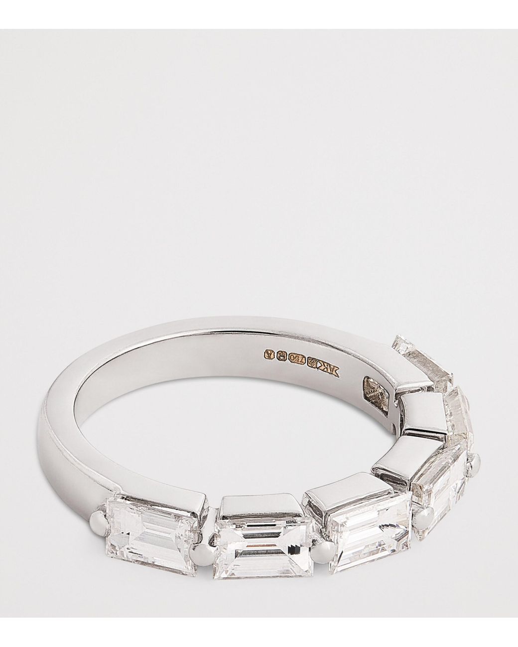 Anita Ko Metallic And Diamond Baguette Floating Ring