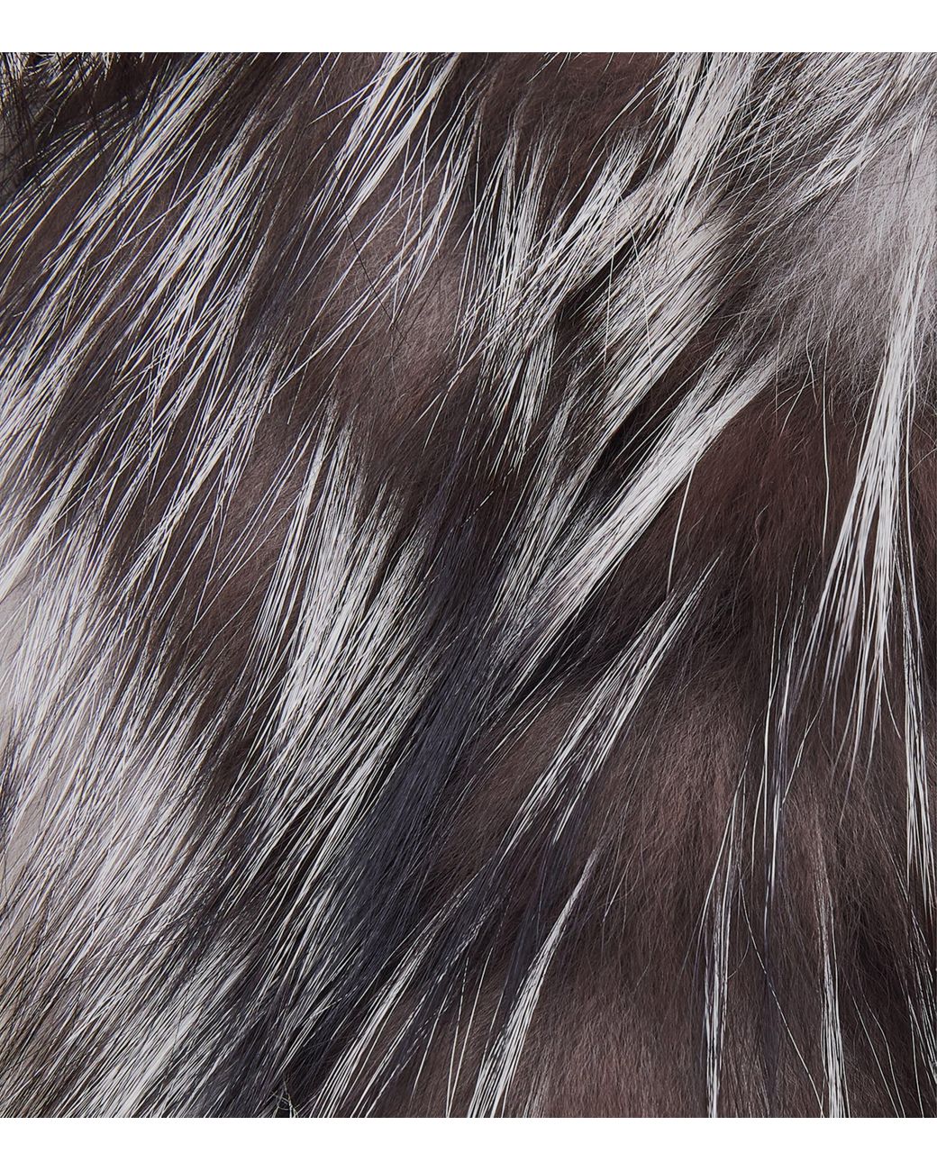 Yves Salomon Gray Fox Fur-Wool Belted Coat