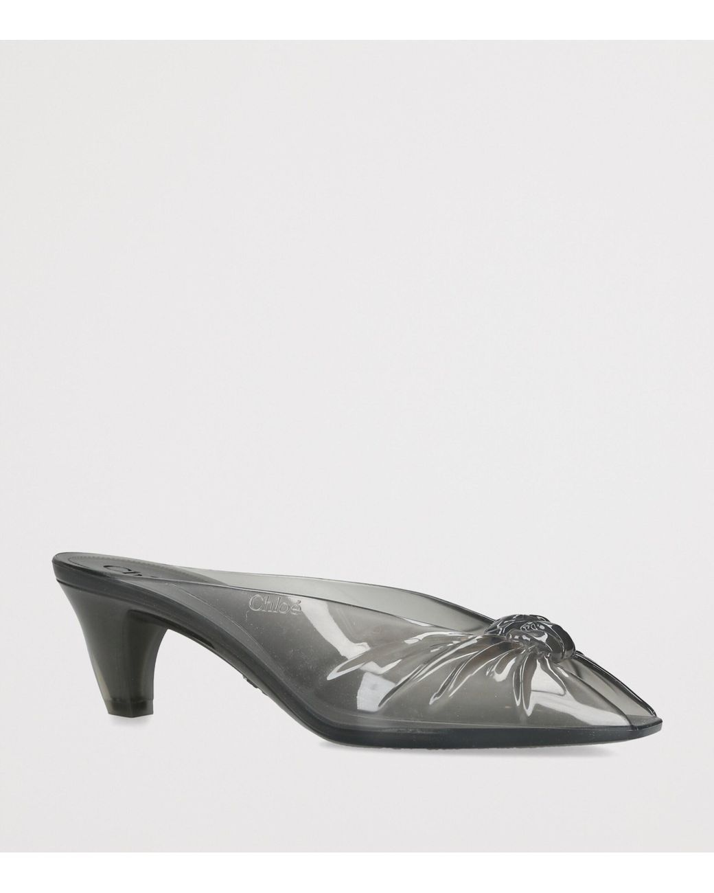 Chloé Gray Jelly Heeled Mules 30