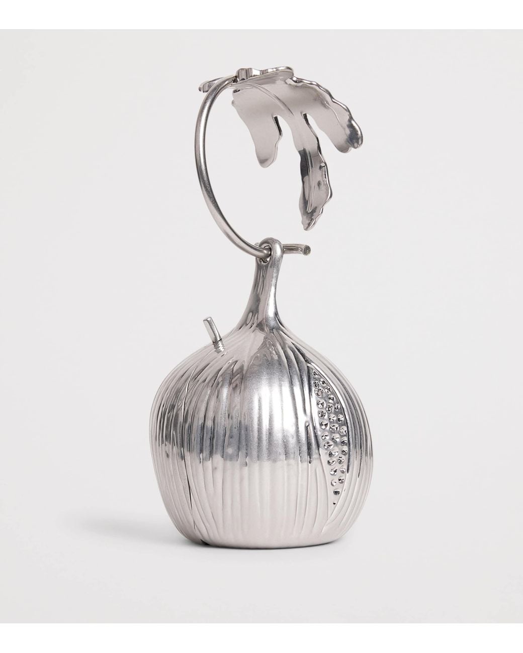 Cult Gaia White Brass Fico Wristlet Mini Bag