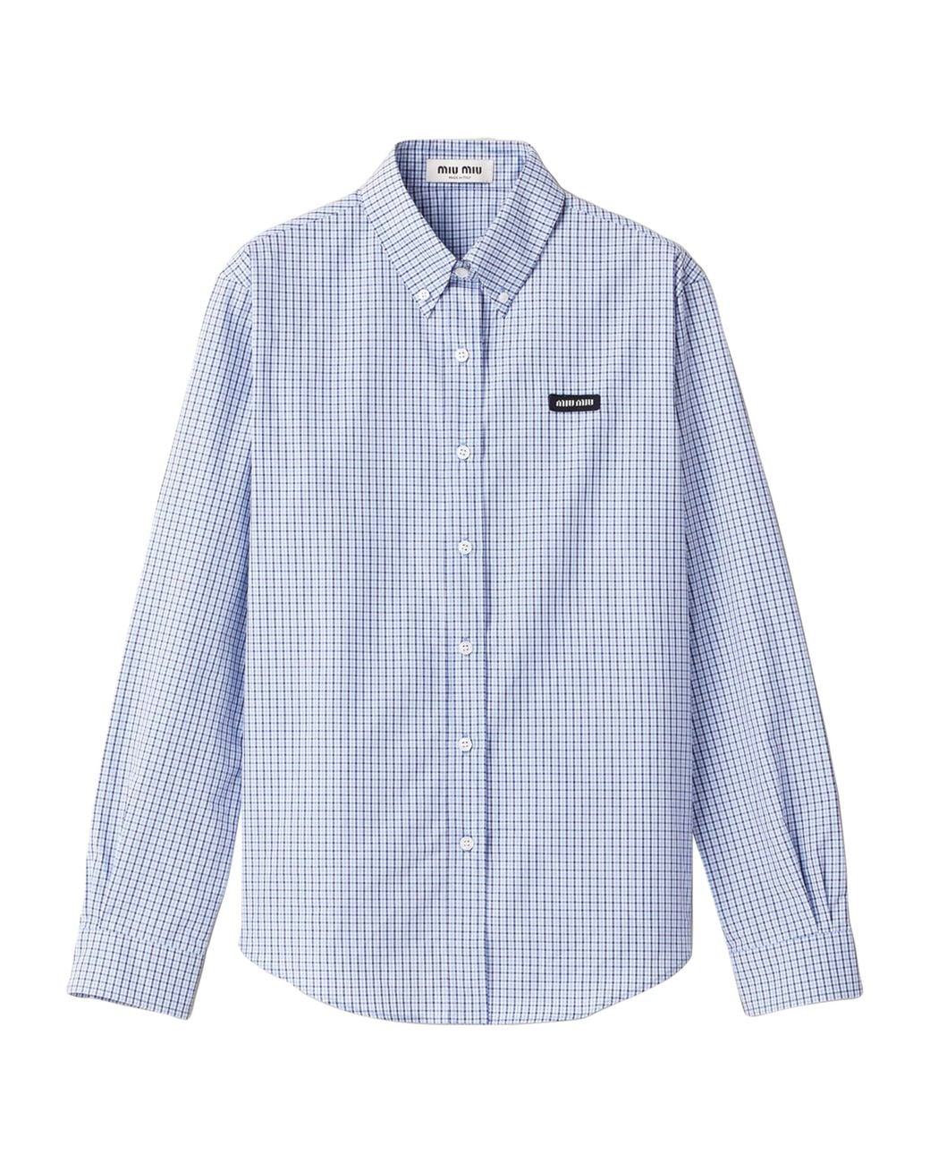 Miu Miu Blue Check Shirt
