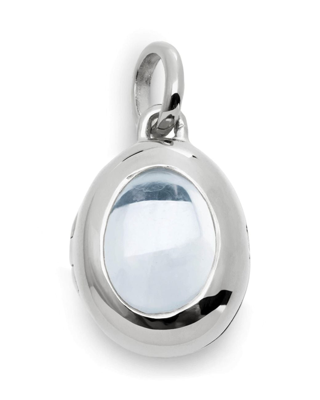 Monica Vinader White Sterling And Rock Crystal April Birthstone Locket
