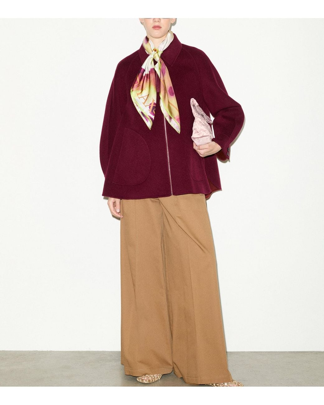MAX&Co. Red Wool A-Line Coat