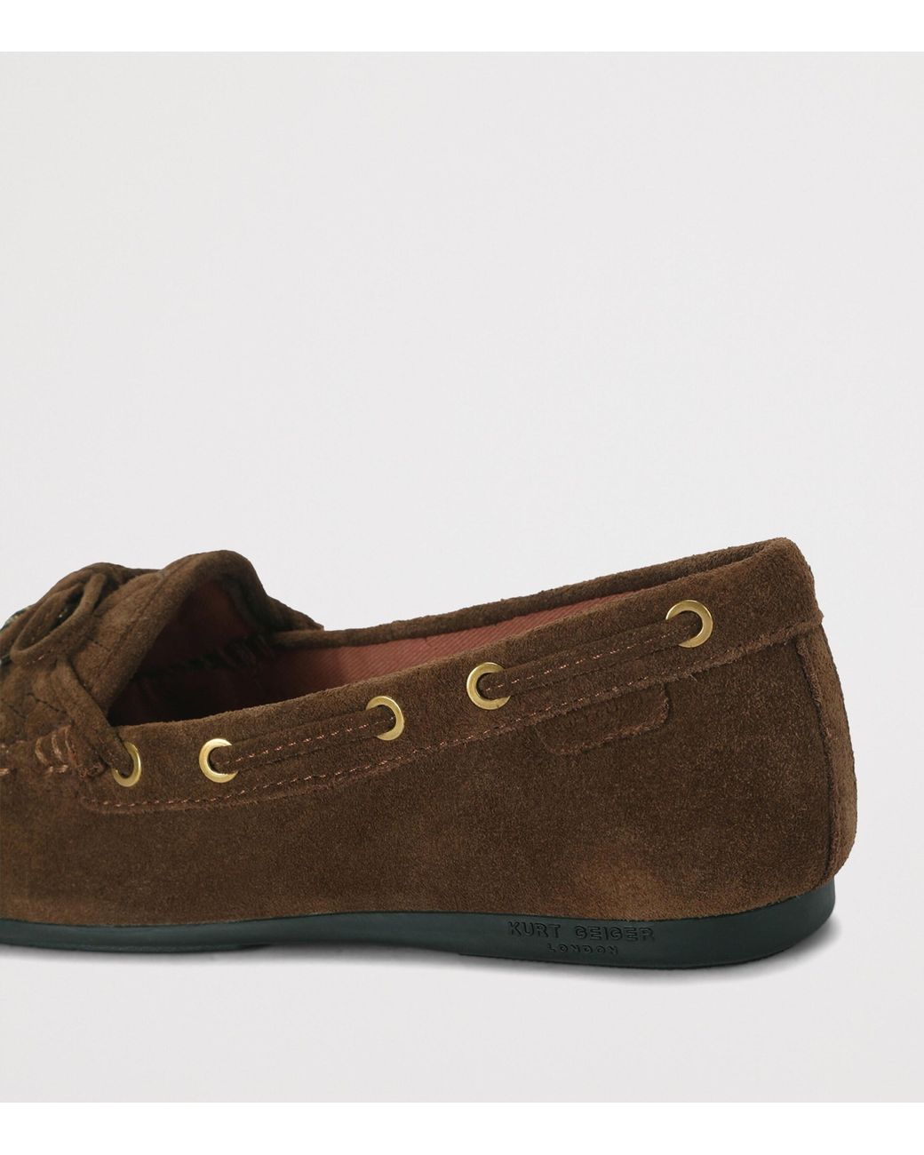 Kurt Geiger Brown Suede Eagle Moccasins
