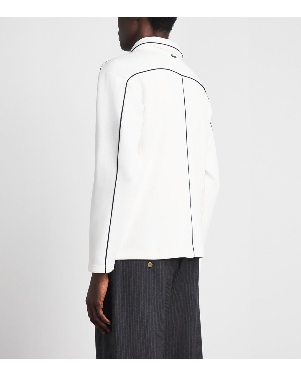 Lacoste White Ultra Dry Tennis Heritage Jacket for men