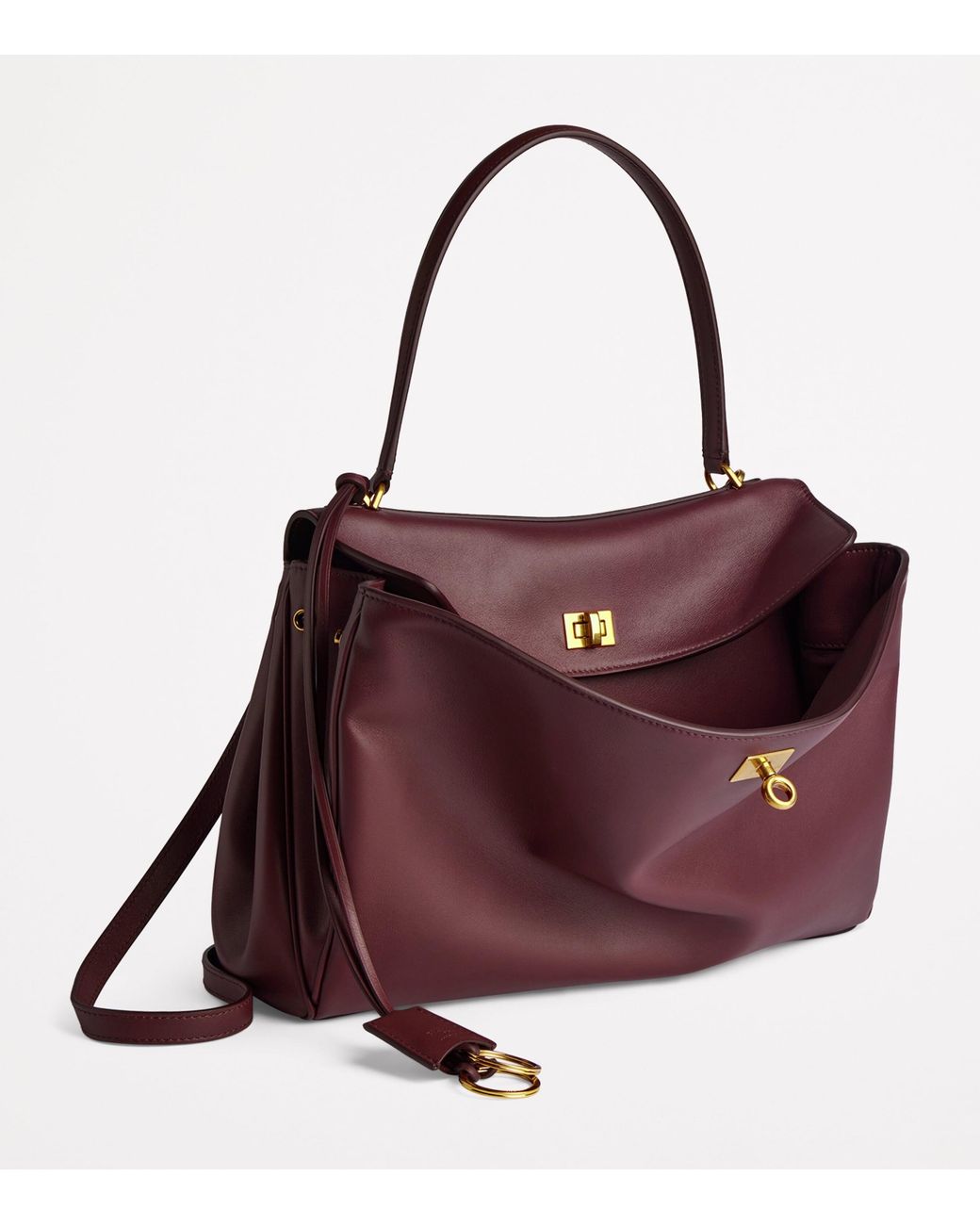 Balenciaga Purple Leather Rodeo Top-Handle Bag