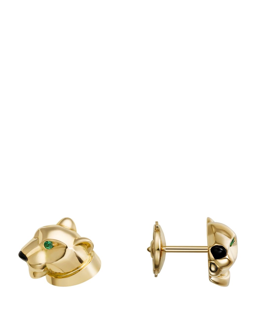 Cartier Metallic Tsavorite And Onyx Panthère De Earrings