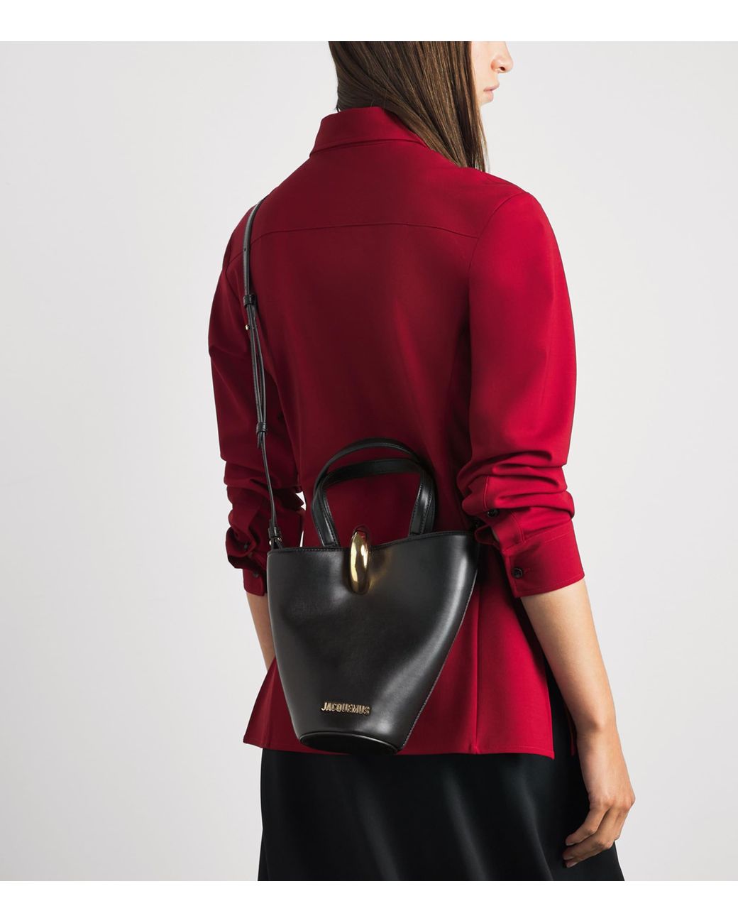 Jacquemus Black Small Leather Le Bambola Tote Bag