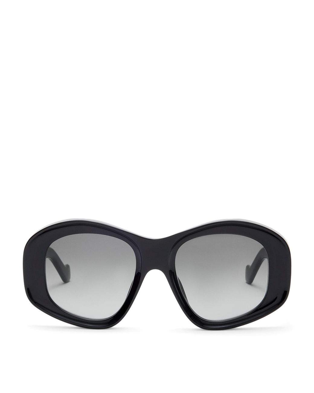 Loewe Black Acetate Pentagon Bevelled Sunglasses