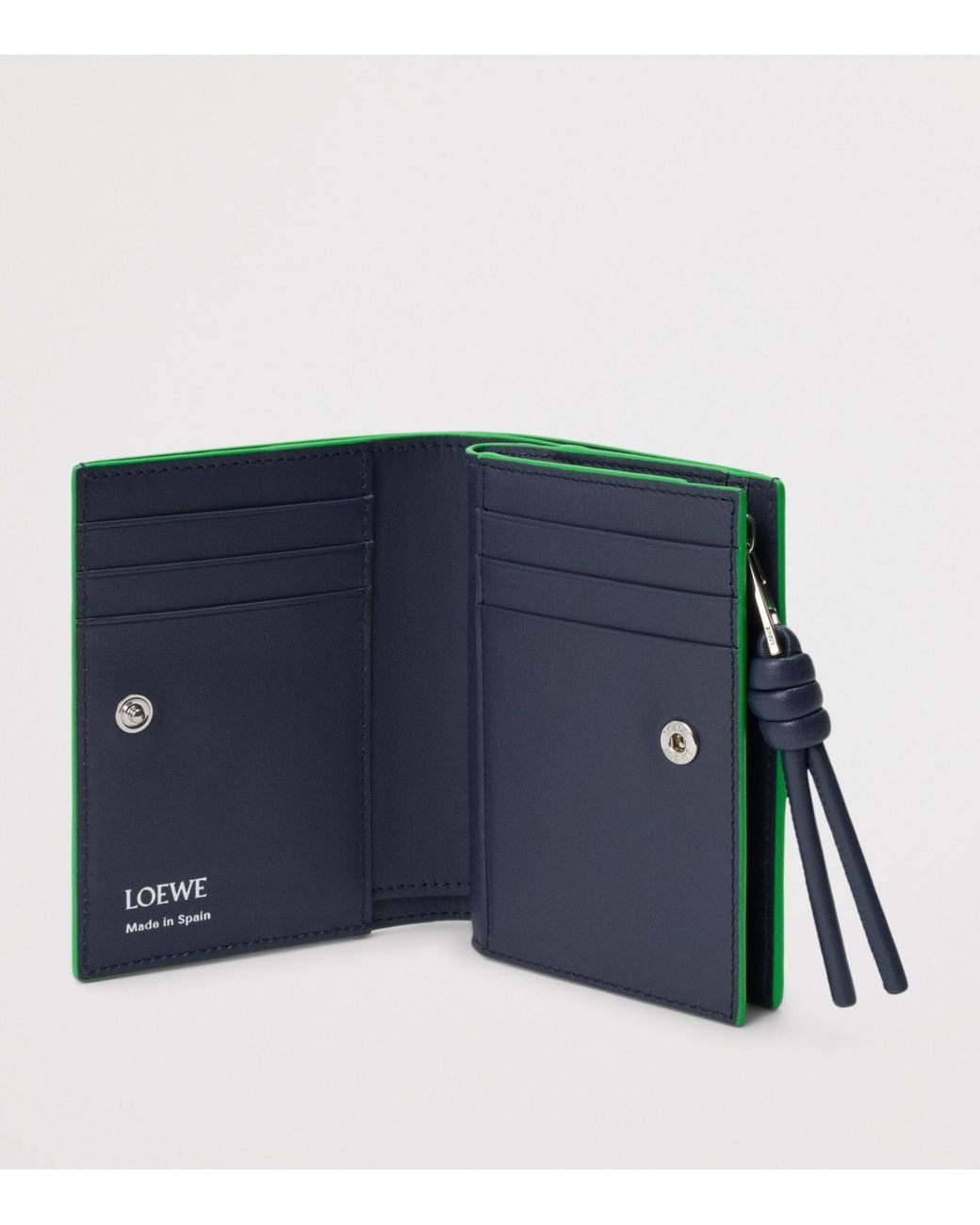 Loewe Green Leather Knot Wallet