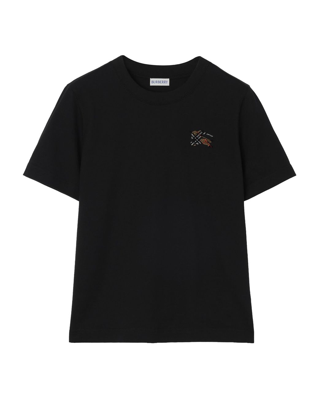Burberry Black Cotton Equestrian Knight T-Shirt