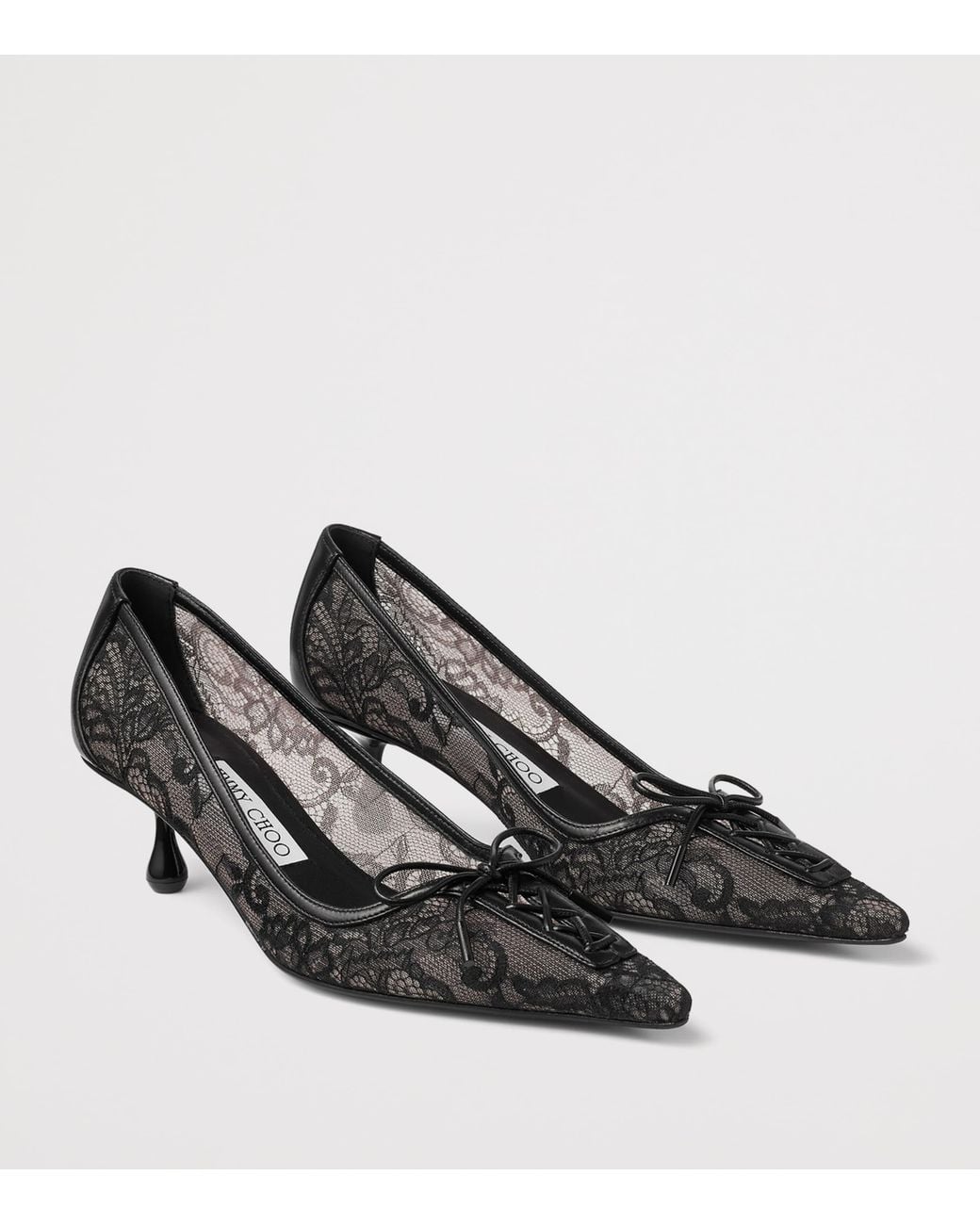 Jimmy Choo Black Scarlett 50 Lace Pumps