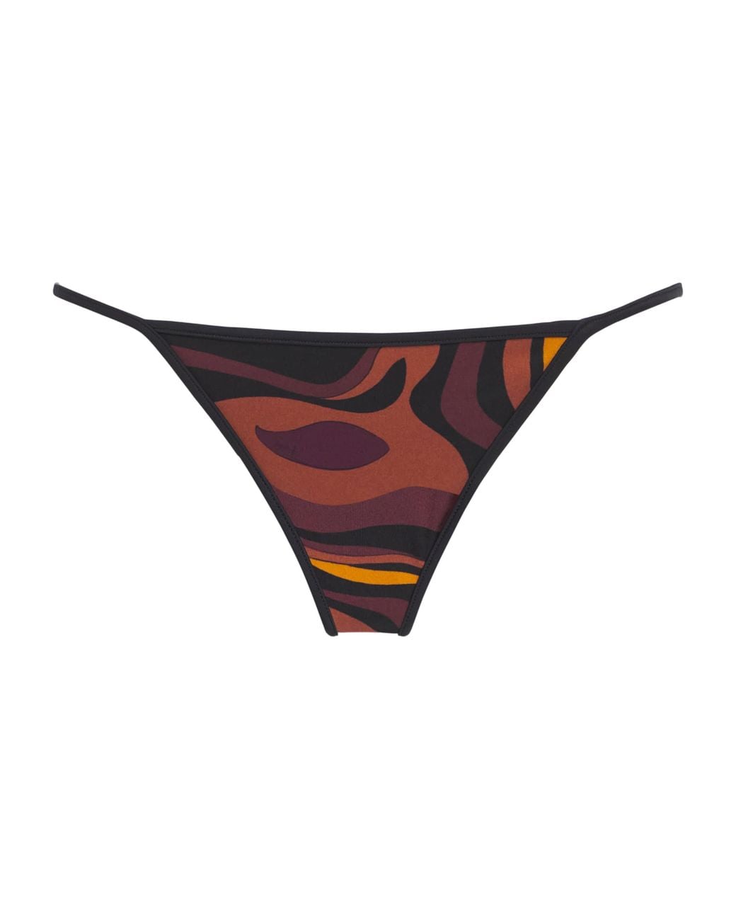 Emilio Pucci Natural Marmo Print Bikini Bottoms