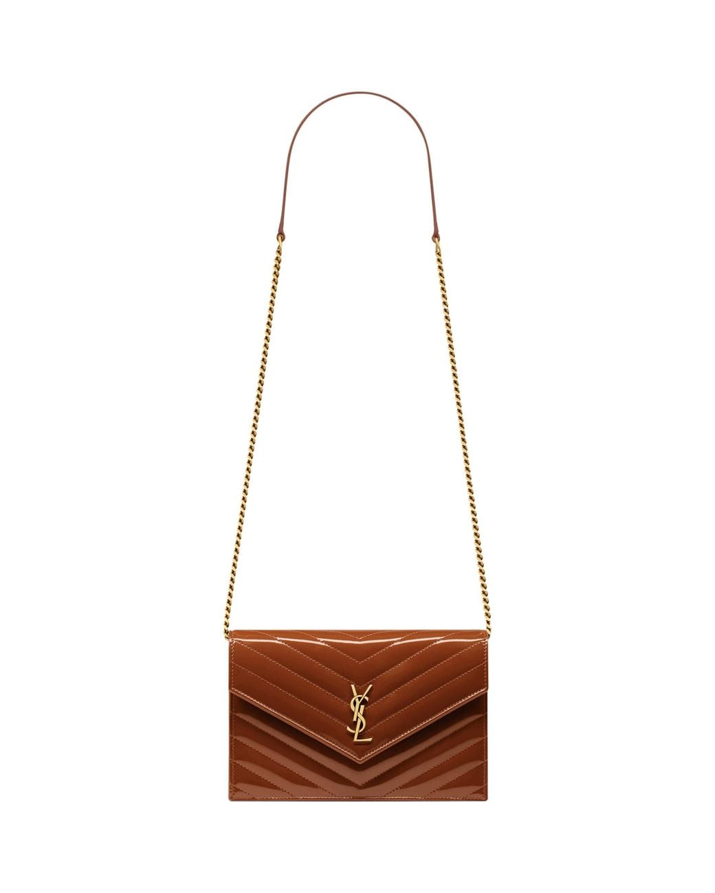 Saint Laurent White Small Cassandre Envelope Shoulder Bag