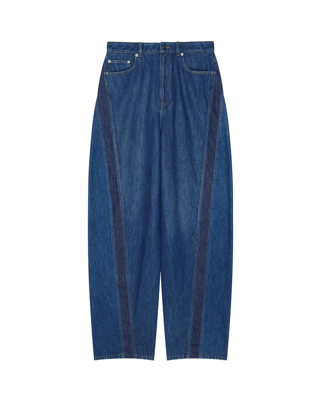 Givenchy Blue Two-Tone Cocoon Wide-Leg Jeans