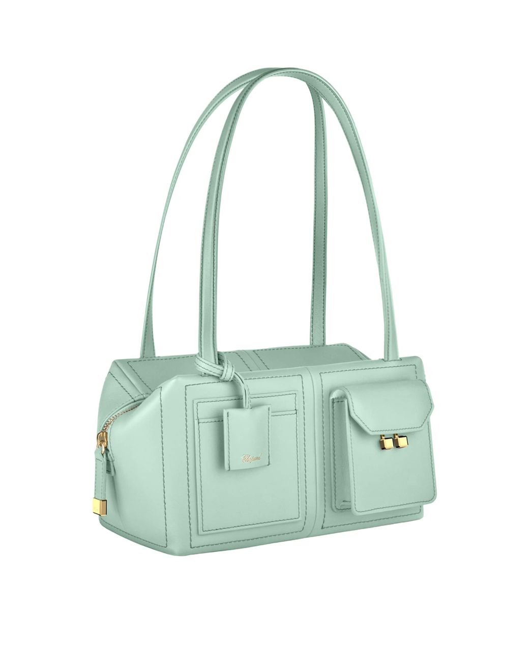 Chopard Green Leather Ice Cube Shoulder Bag