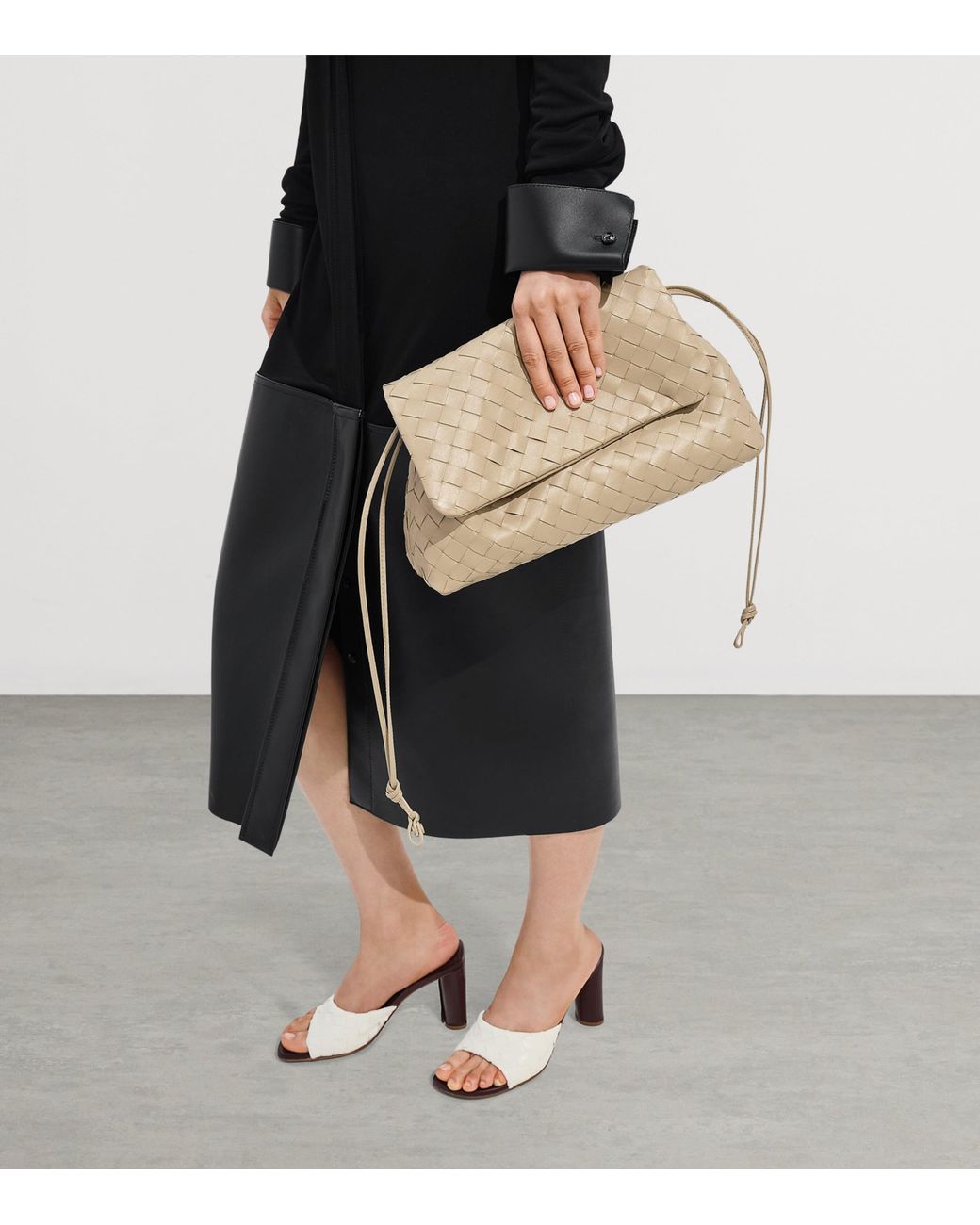 Bottega Veneta Natural Leather Giorno Shoulder Bag