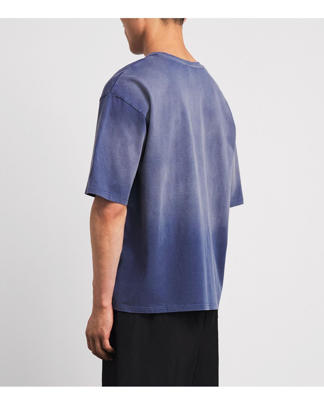Commas Blue Dégradé Embroidered T-Shirt for men