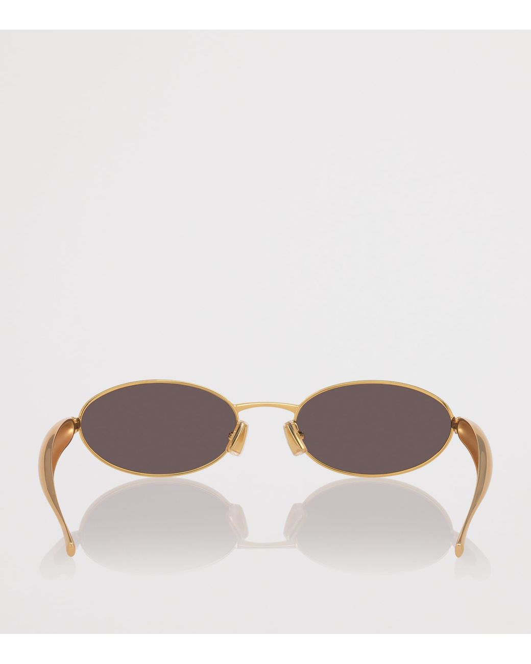Bottega Veneta Metallic Oval Sardine Sunglasses